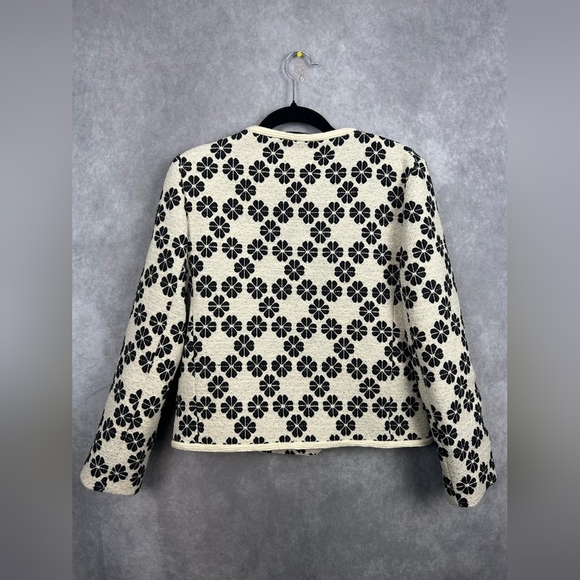Kate Spade Tweed Jacket skirt suit Career Office  Cream&black Floral Size‎ 4 - Picture 8 of 15
